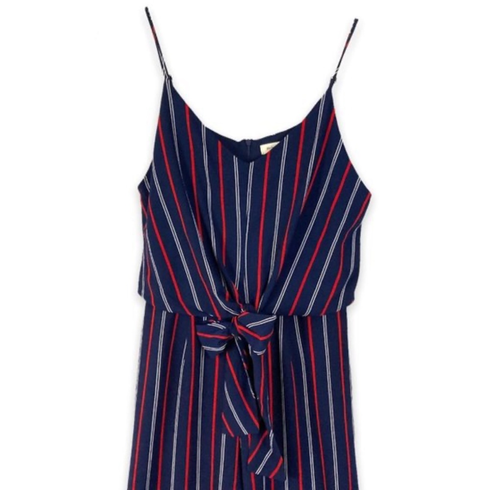 Red White Blue Stripped Jumpsuit. Size S